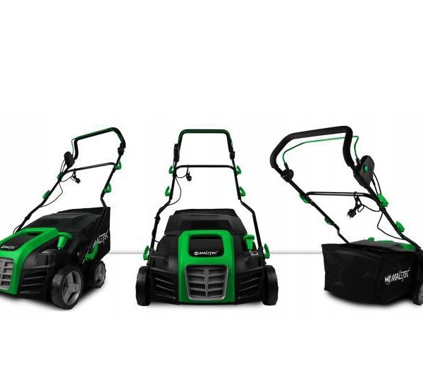 mocny aerator wertykulator elektryczny kosz 58l 3w1 2800w 40cm areator